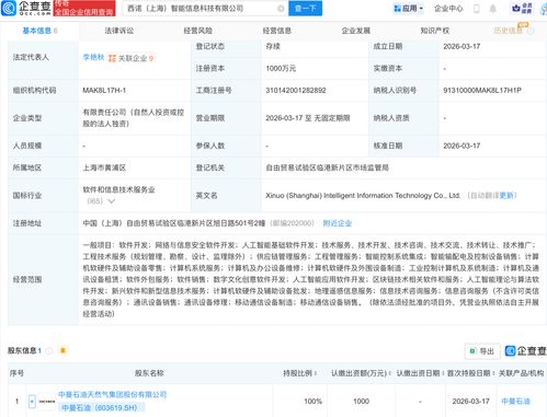 中曼石油跨界布局AI 成立智能信息科技公司，聚焦上海信息安全軟件開發